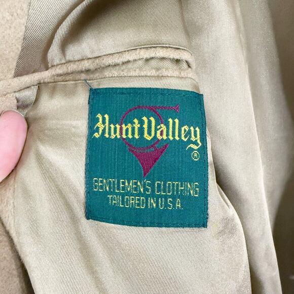 Vintage Hunt Valley Tan 100% Camel Hair Sport Coat Men's Size Large Made in USA - Picture 5 of 7